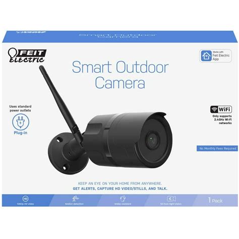 49 with Mail-In Rebate Look in on your home or office from anywhere in the world Integrated IR sensor provides visibility even in the dark Automatically records any motion / noise. . Feit electric security camera app